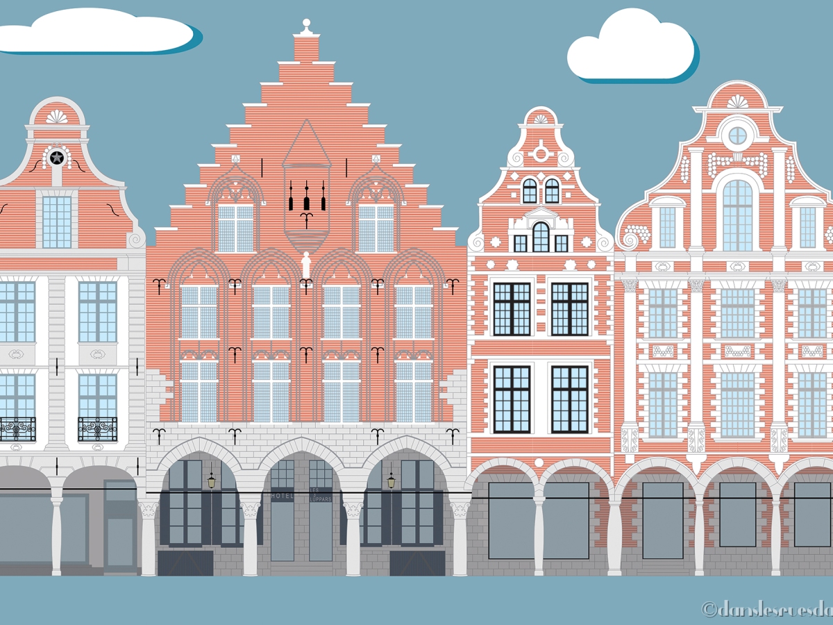 4 façades de la Grand’Place – Illustration